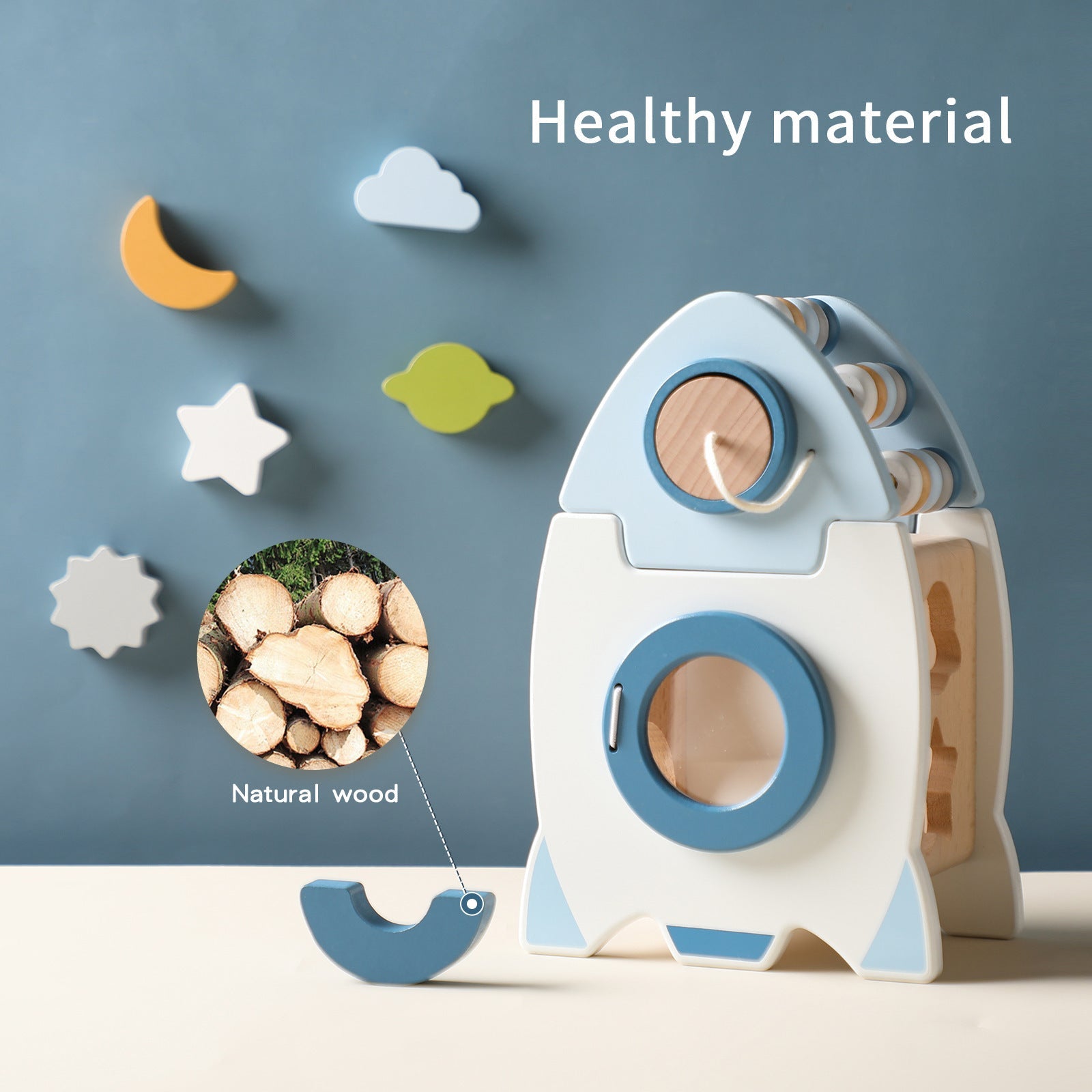 Montessori Educational Rocket Toys Baby Busy Box - Tiny Explorers Club