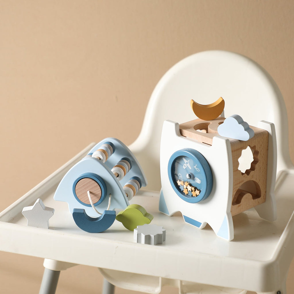 Montessori Educational Rocket Toys Baby Busy Box - Tiny Explorers Club