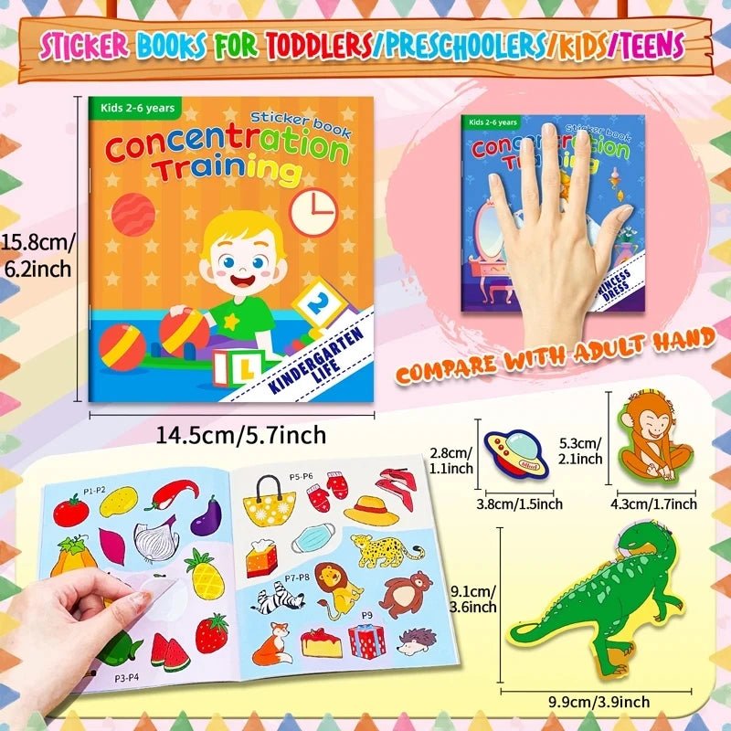 Montessori Toys Cartoon Sticker Books - Tiny Explorers Club