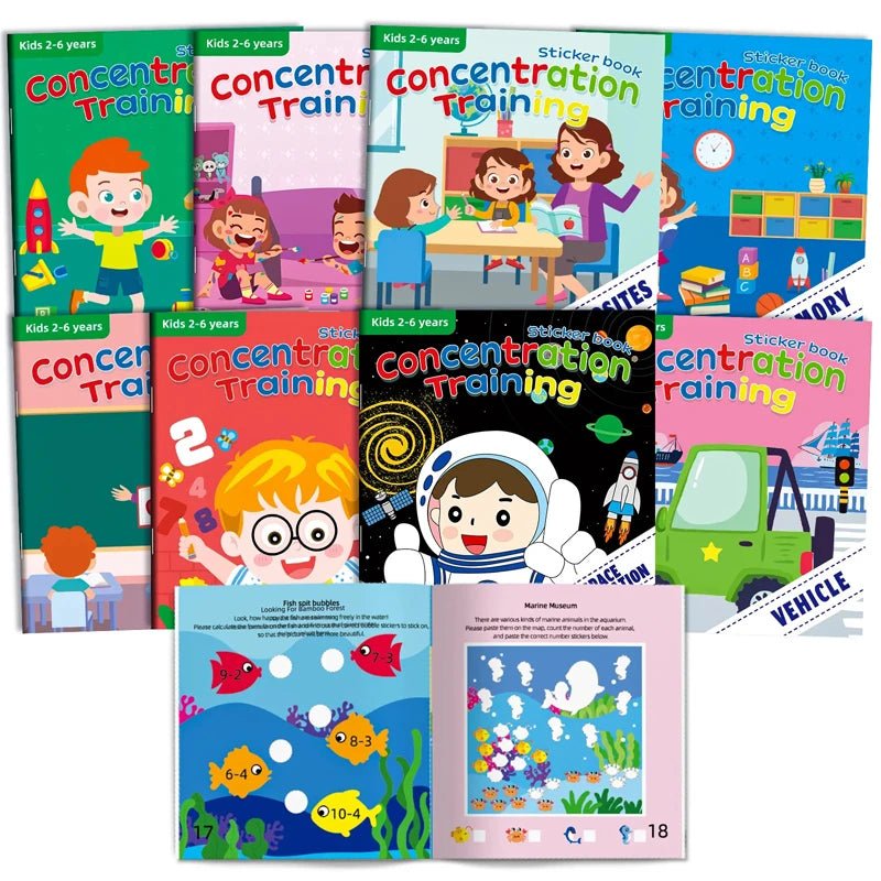 Montessori Toys Cartoon Sticker Books - Tiny Explorers Club