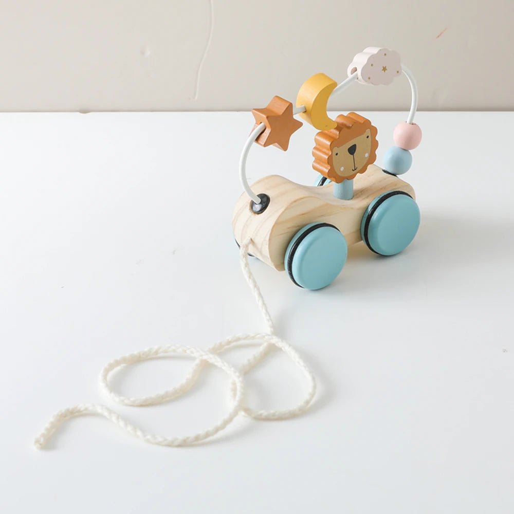 Montessori Wooden Baby Dragging Car - Tiny Explorers Club