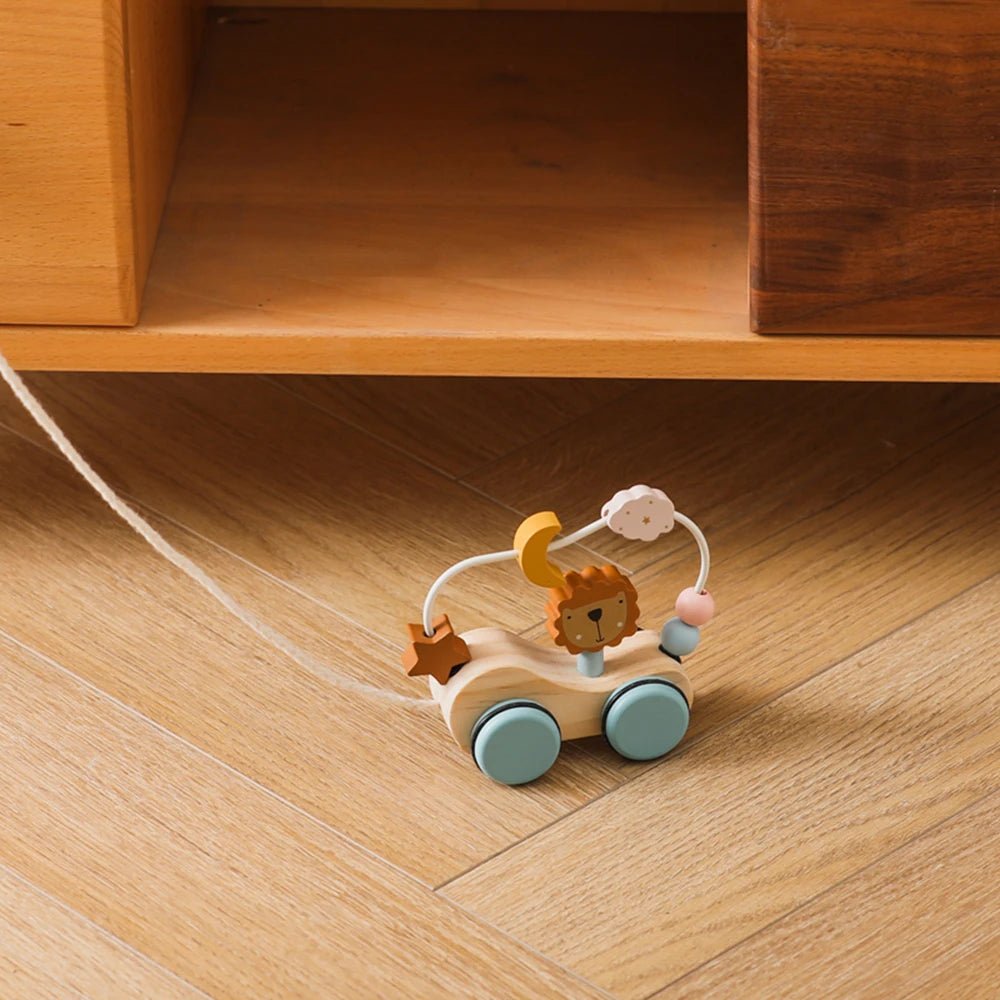Montessori Wooden Baby Dragging Car - Tiny Explorers Club