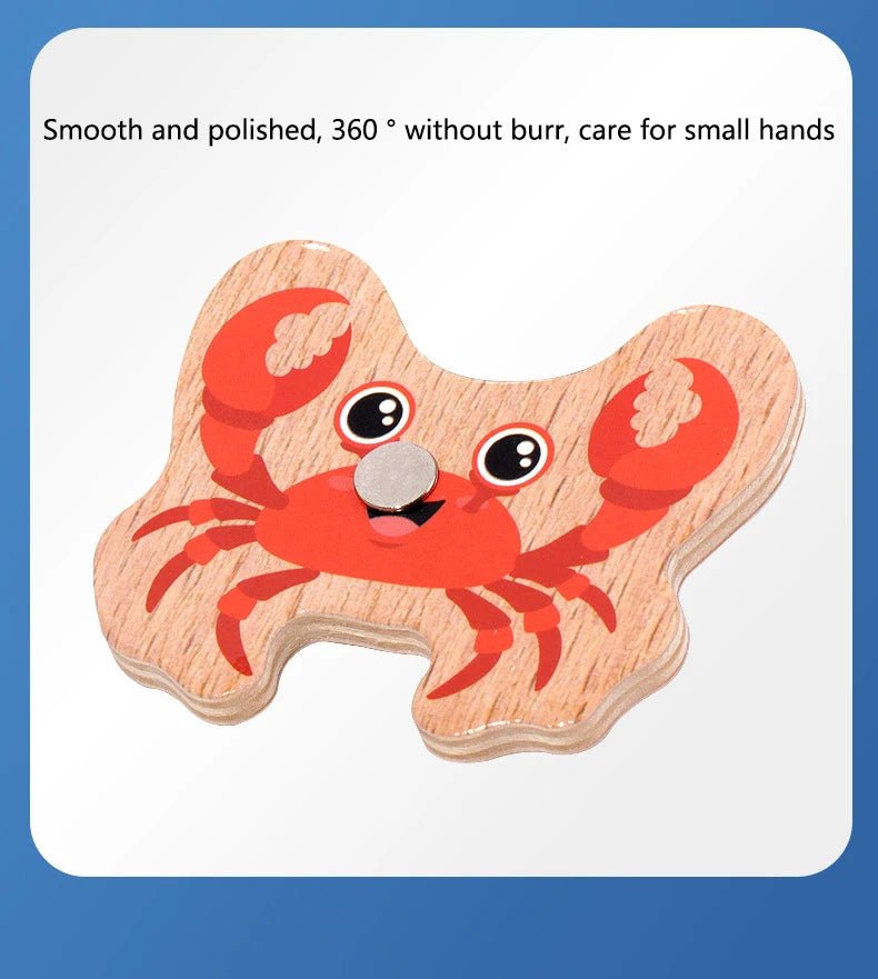 Montessori Wooden Magnetic Fishing Toy - Tiny Explorers Club
