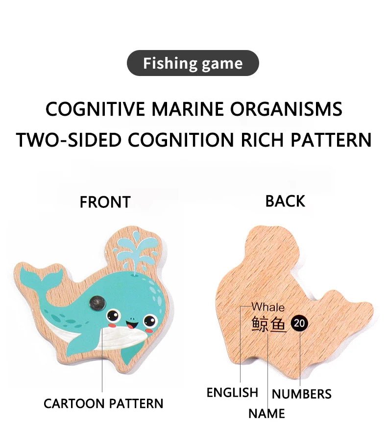 Montessori Wooden Magnetic Fishing Toy - Tiny Explorers Club