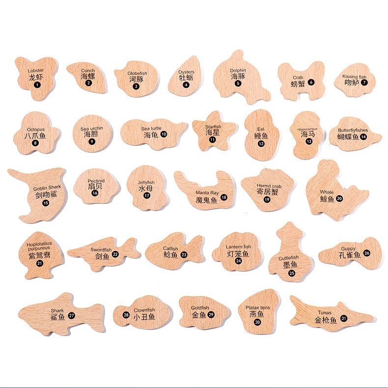 Montessori Wooden Magnetic Fishing Toy - Tiny Explorers Club