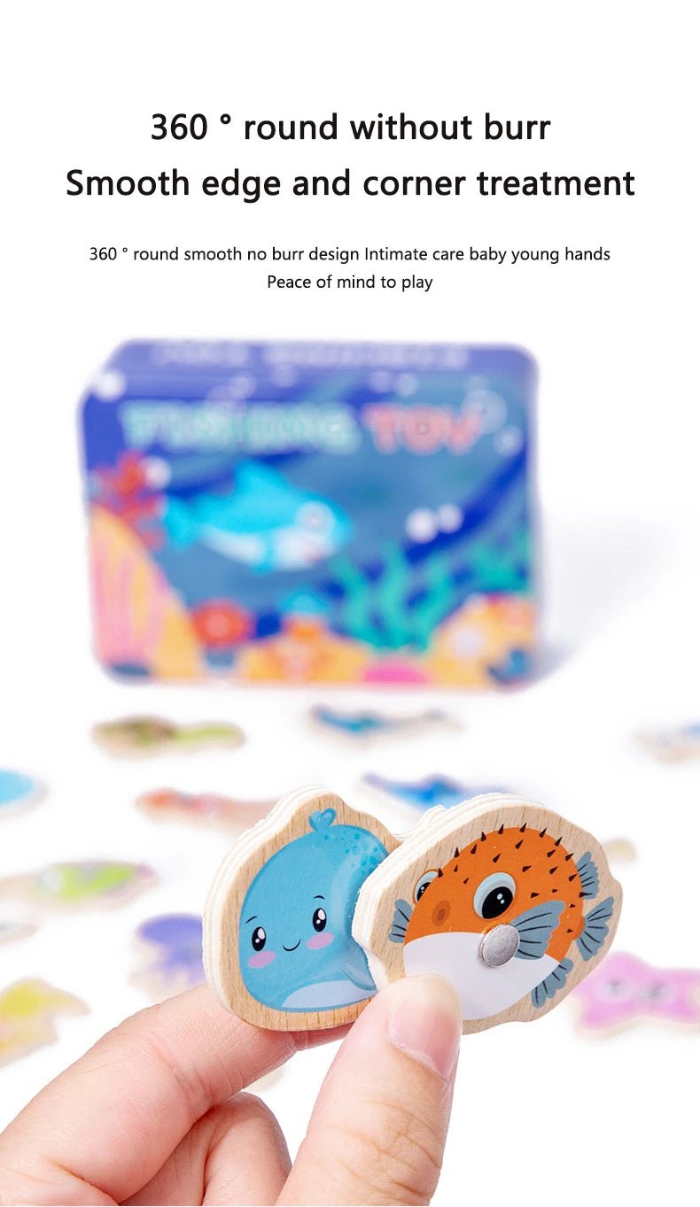 Montessori Wooden Magnetic Fishing Toy - Tiny Explorers Club