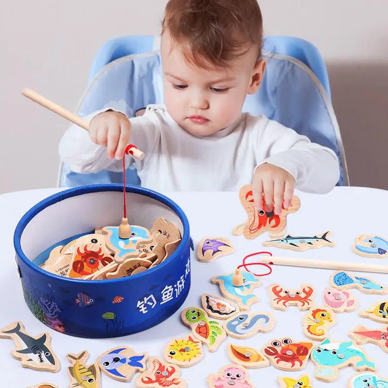 Montessori Wooden Magnetic Fishing Toy - Tiny Explorers Club