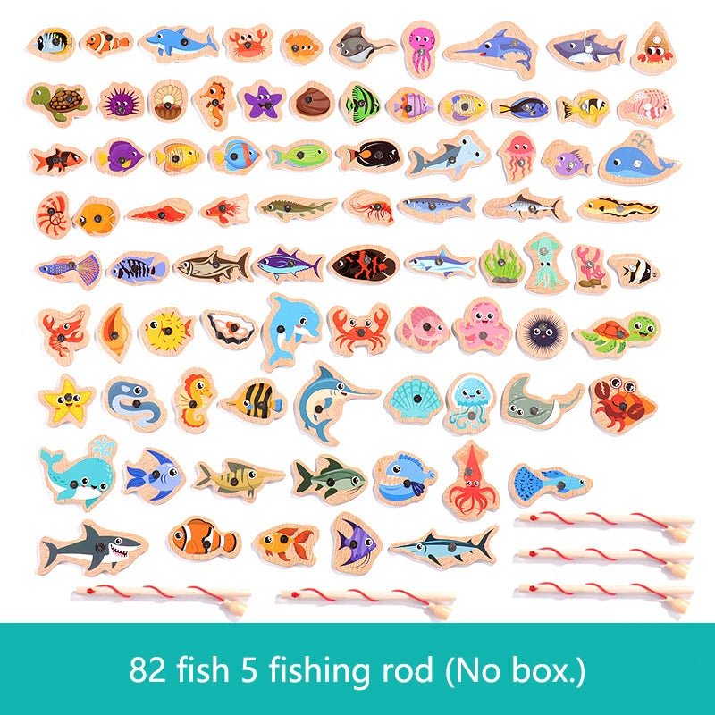 Montessori Wooden Magnetic Fishing Toy - Tiny Explorers Club