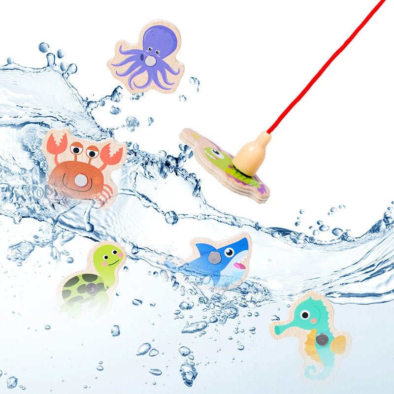 Montessori Wooden Magnetic Fishing Toy - Tiny Explorers Club