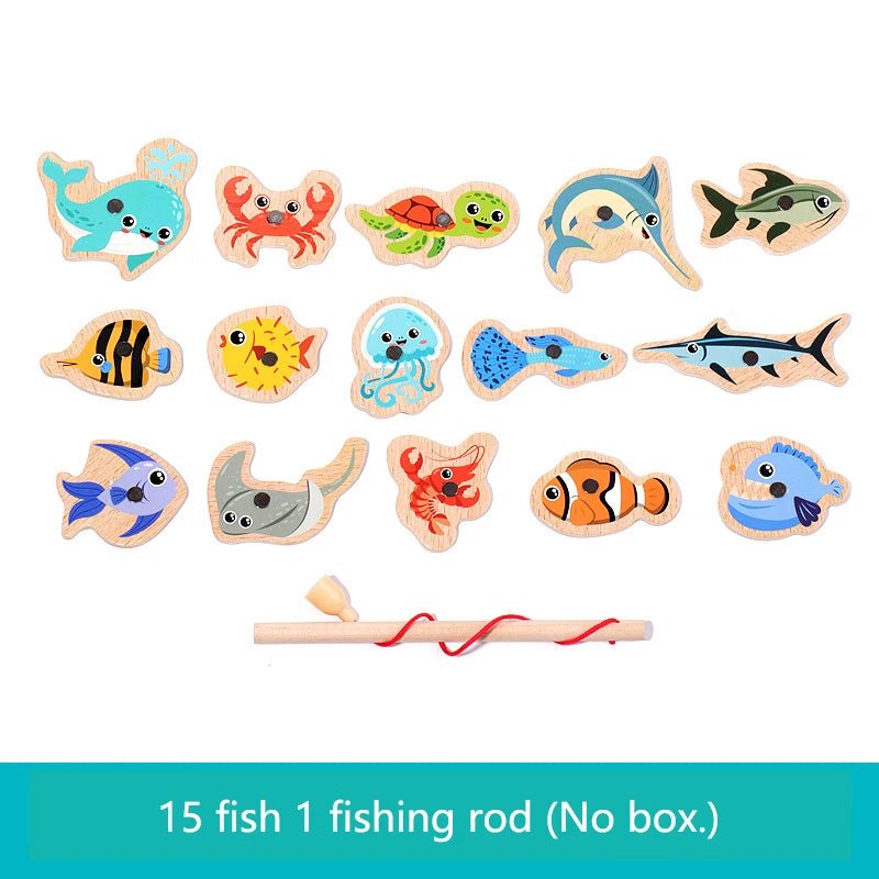 Montessori Wooden Magnetic Fishing Toy - Tiny Explorers Club