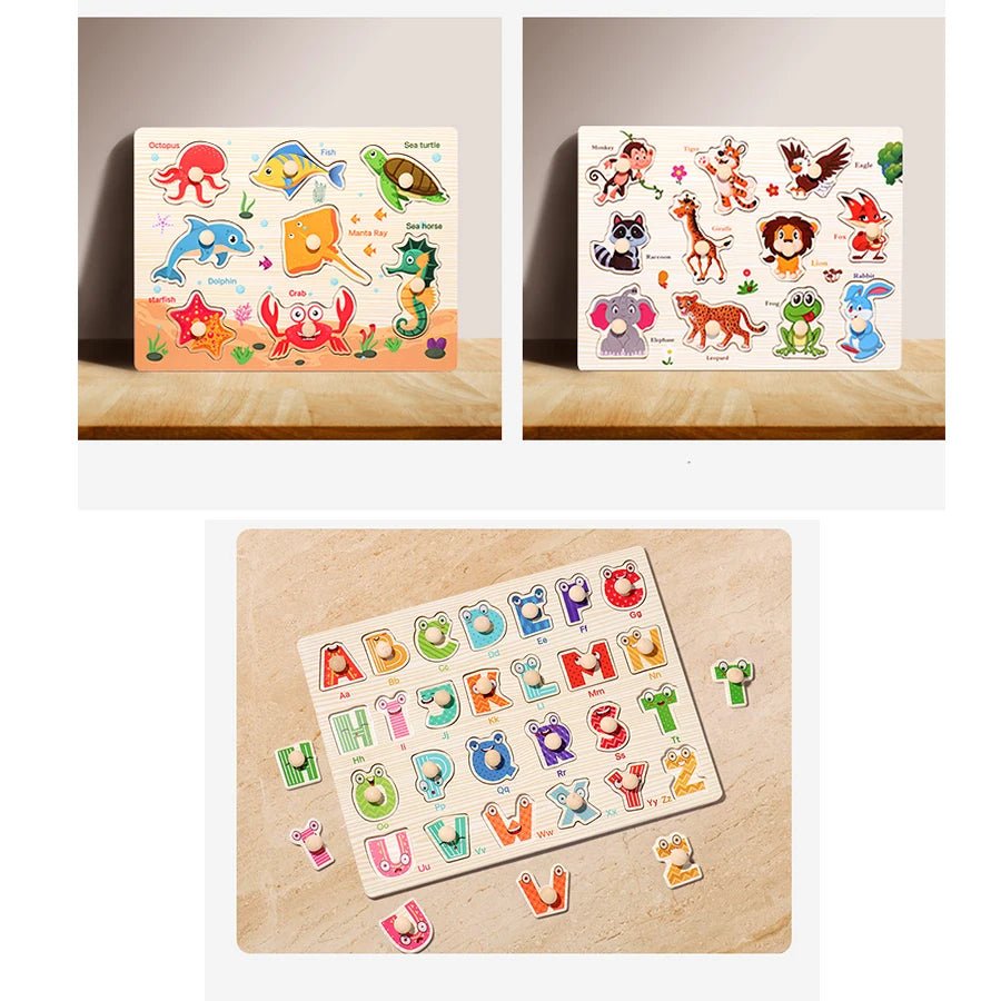 Montessori Wooden Puzzles - Tiny Explorers Club