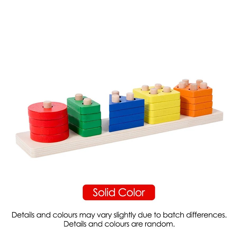 Montessori Wooden Sorting Stacking Toys - Tiny Explorers Club