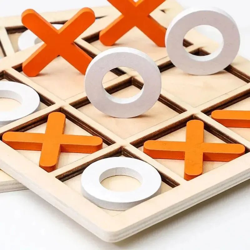 Montessori Wooden Toy Mini Naughts and Crosses - Tiny Explorers Club