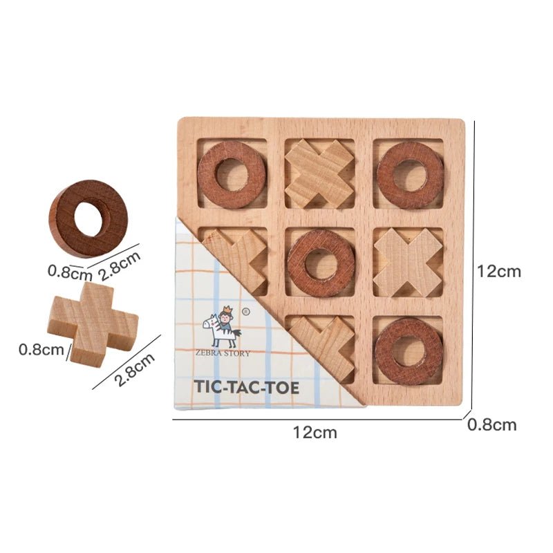 Montessori Wooden Toy Mini Naughts and Crosses - Tiny Explorers Club