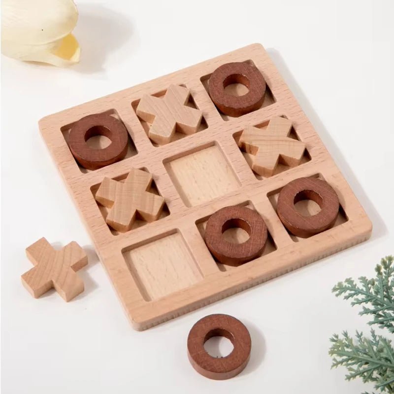 Montessori Wooden Toy Mini Naughts and Crosses - Tiny Explorers Club