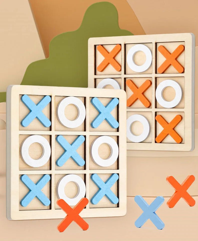 Montessori Wooden Toy Mini Naughts and Crosses - Tiny Explorers Club