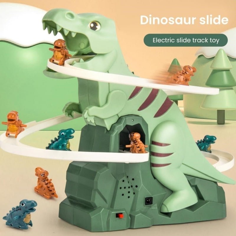 Race Track Toy Climbing Stairs Toys Roller Coaster Toy With 3 Dinosaurs Track S - Tiny Explorers Club