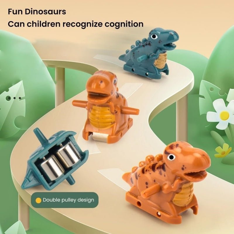 Race Track Toy Climbing Stairs Toys Roller Coaster Toy With 3 Dinosaurs Track S - Tiny Explorers Club