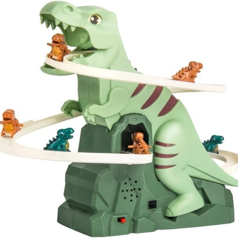 Race Track Toy Climbing Stairs Toys Roller Coaster Toy With 3 Dinosaurs Track S - Tiny Explorers Club