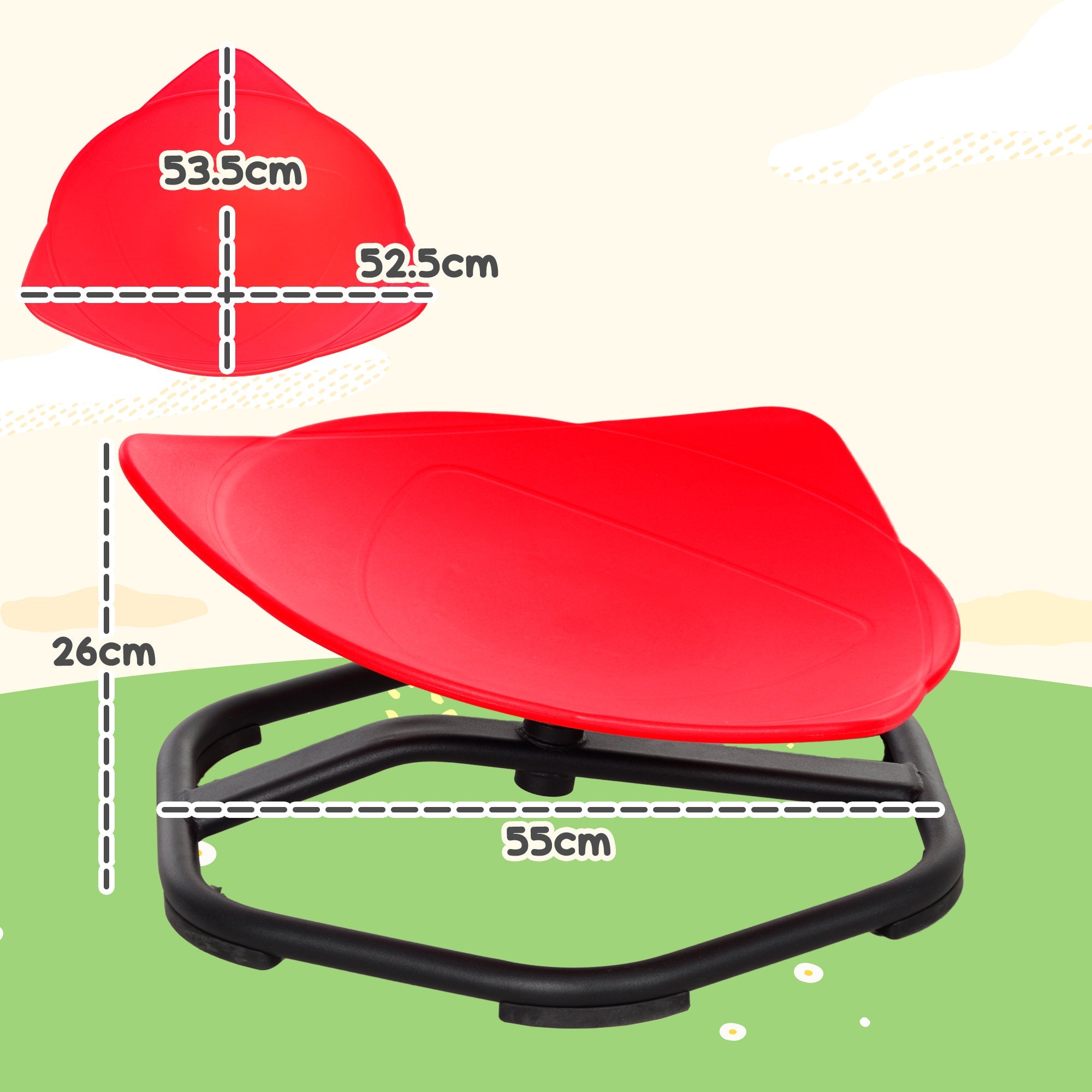 Sensory Spinning Chair For Coordination, Balance, Red - Tiny Explorers Club