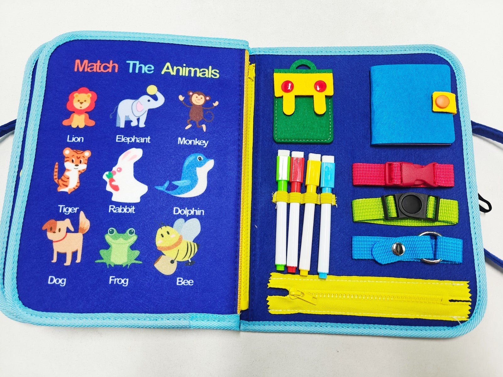 Toddler Busy Board Montessori Book - Tiny Explorers Club