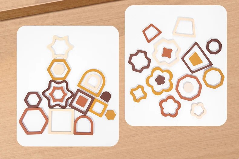 Wooden Geometric Shapes Game Montessori Jigsaw - Tiny Explorers Club