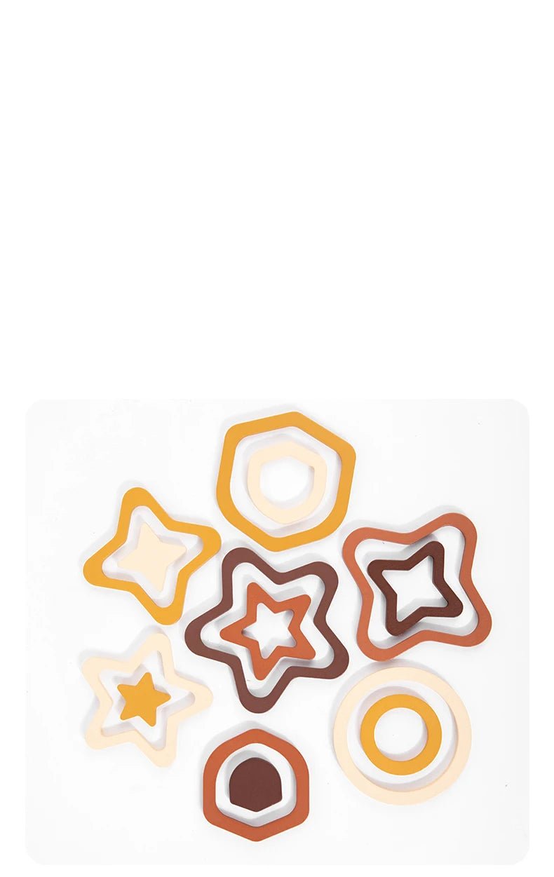 Wooden Geometric Shapes Game Montessori Jigsaw - Tiny Explorers Club