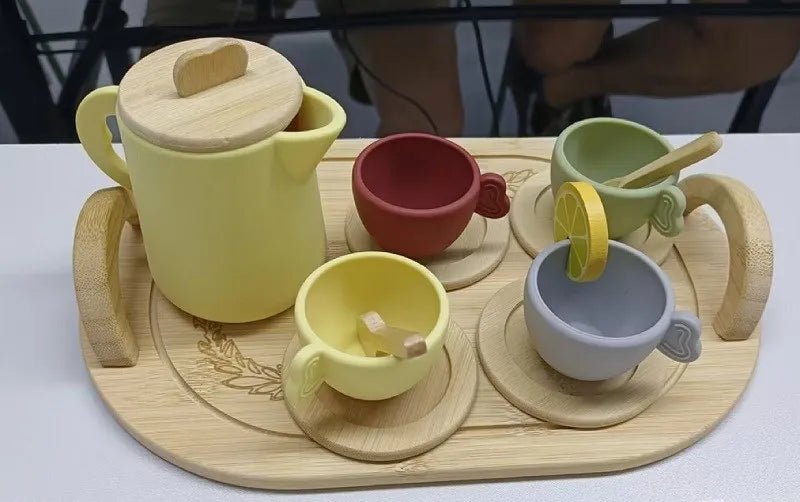 Wooden Montessori Toys Playing House Afternoon Tea Set - Tiny Explorers Club