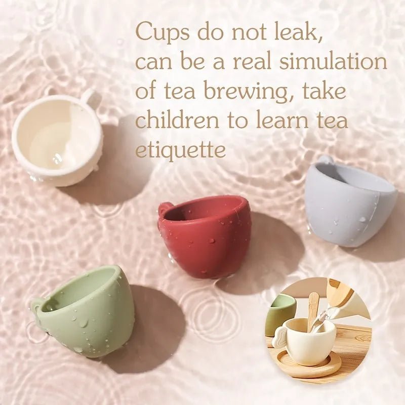Wooden Montessori Toys Playing House Afternoon Tea Set - Tiny Explorers Club