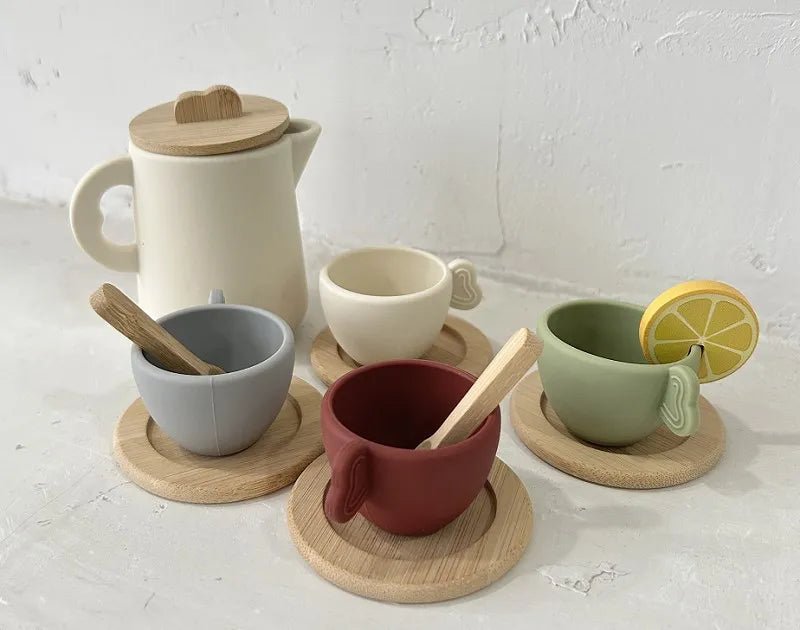 Wooden Montessori Toys Playing House Afternoon Tea Set - Tiny Explorers Club