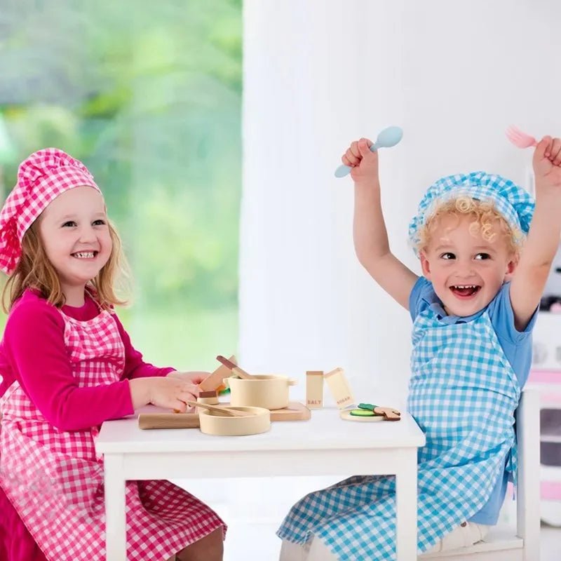 Wooden Montessori Toys Playing House Afternoon Tea Set - Tiny Explorers Club