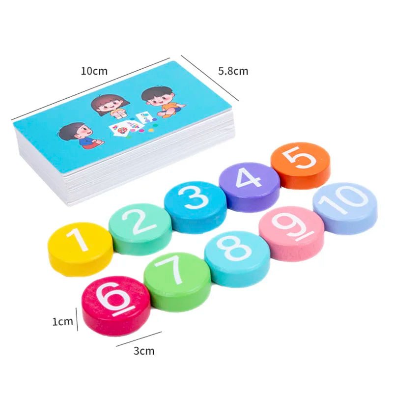 Wooden Number Board Montessori Math Toy - Tiny Explorers Club
