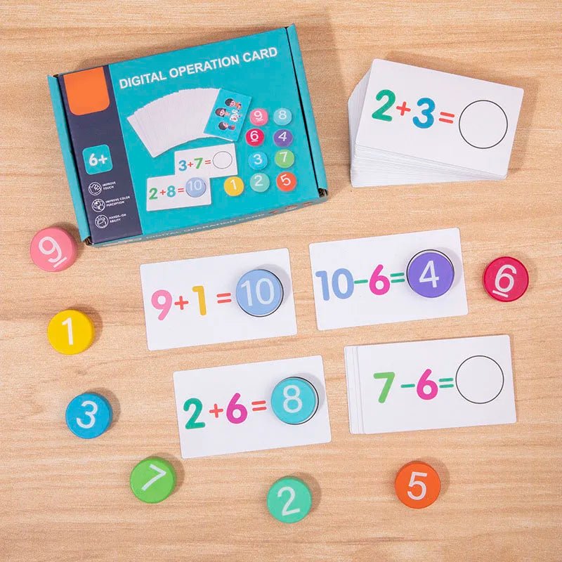 Wooden Number Board Montessori Math Toy - Tiny Explorers Club