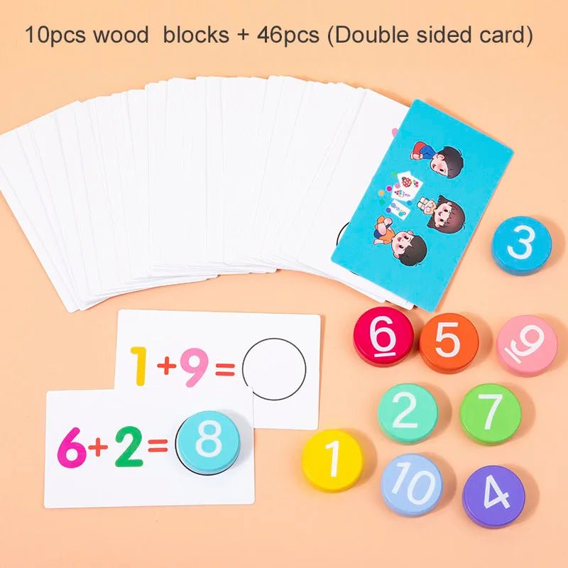 Wooden Number Board Montessori Math Toy - Tiny Explorers Club