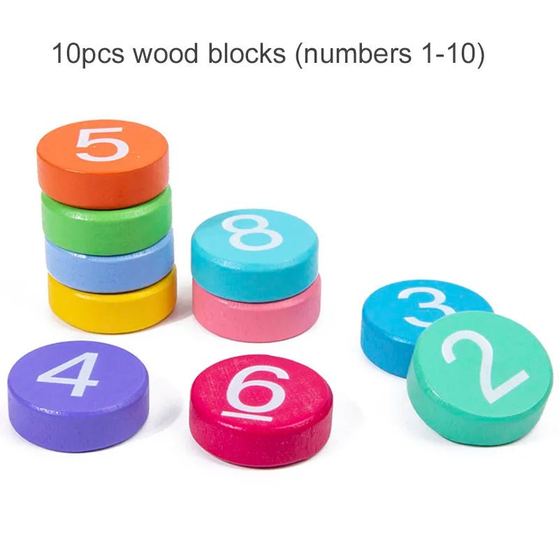 Wooden Number Board Montessori Math Toy - Tiny Explorers Club