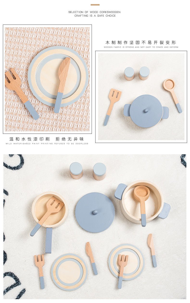 Wooden Play-house Kitchen Toy Set - Tiny Explorers Club
