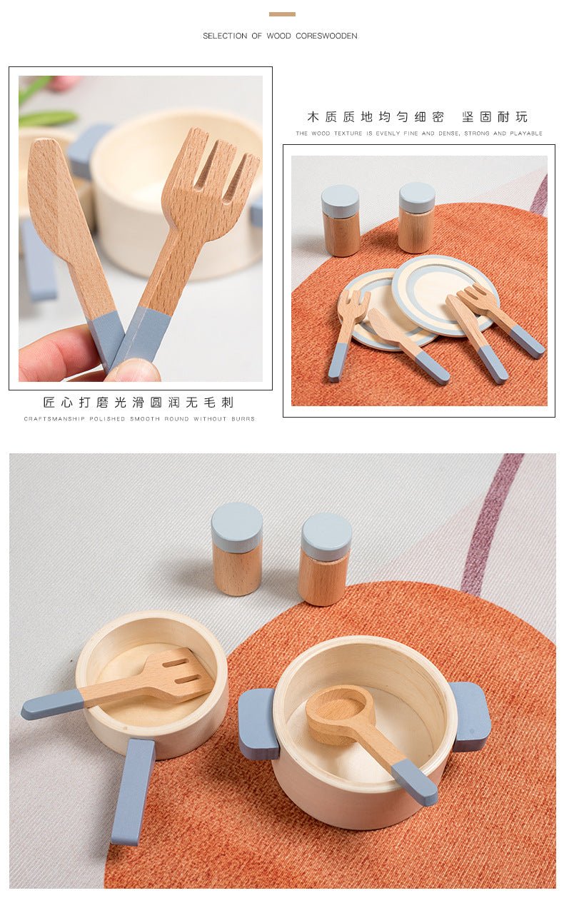 Wooden Play-house Kitchen Toy Set - Tiny Explorers Club