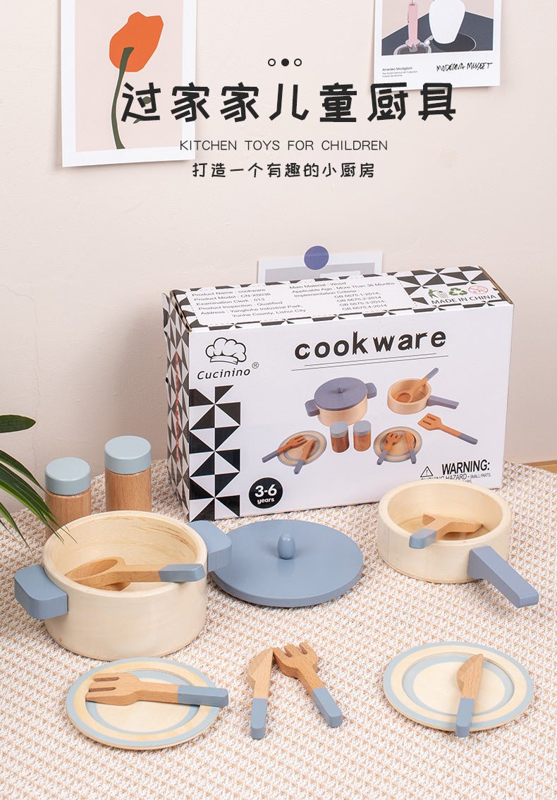 Wooden Play-house Kitchen Toy Set - Tiny Explorers Club