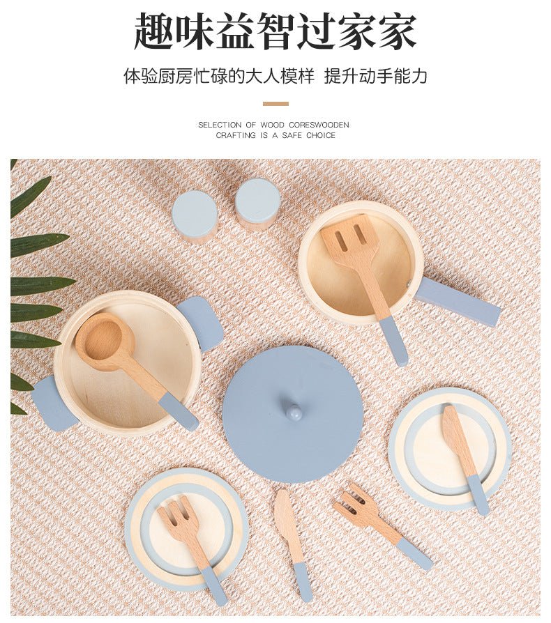 Wooden Play-house Kitchen Toy Set - Tiny Explorers Club