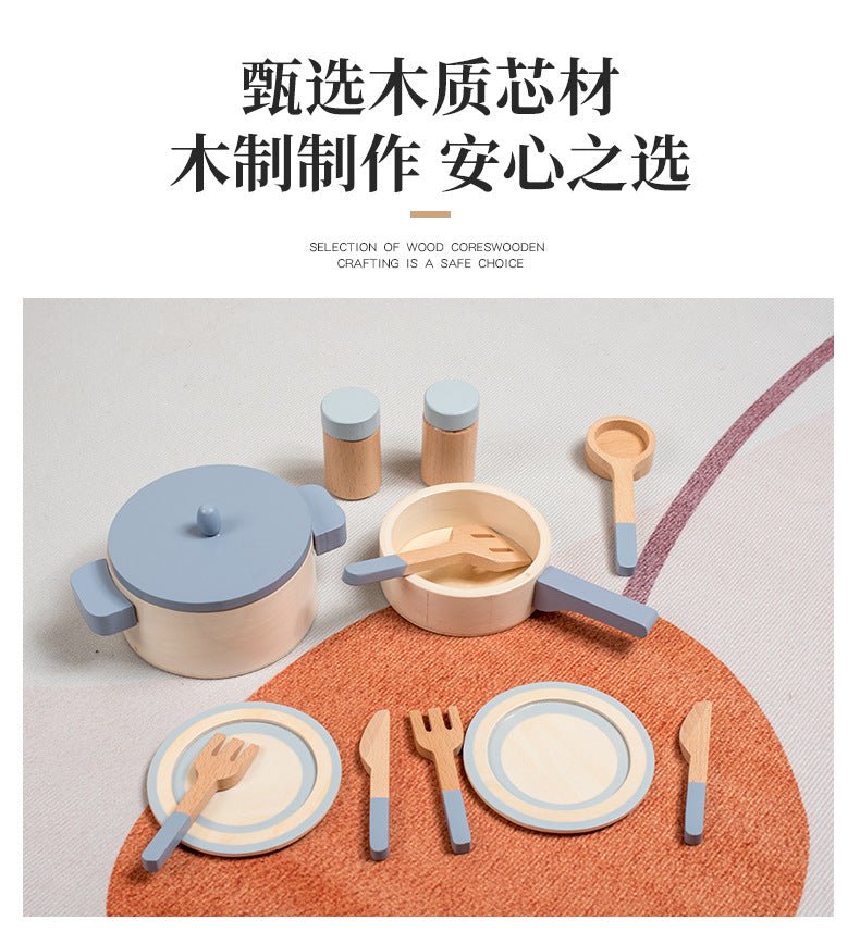 Wooden Play-house Kitchen Toy Set - Tiny Explorers Club