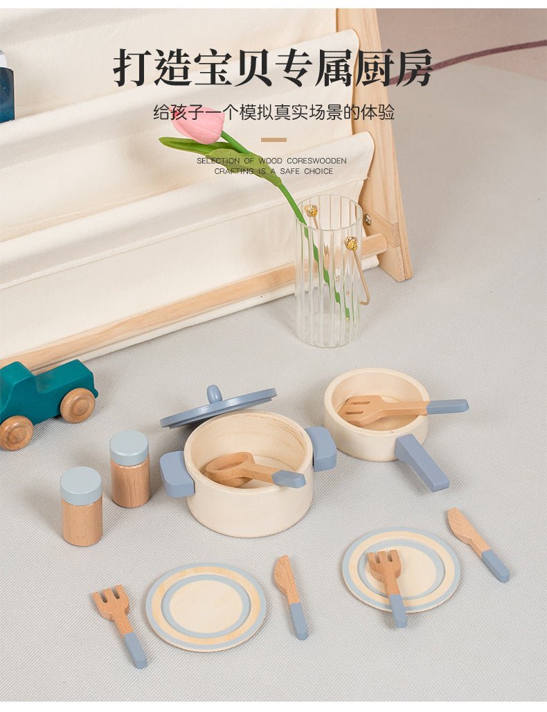 Wooden Play-house Kitchen Toy Set - Tiny Explorers Club