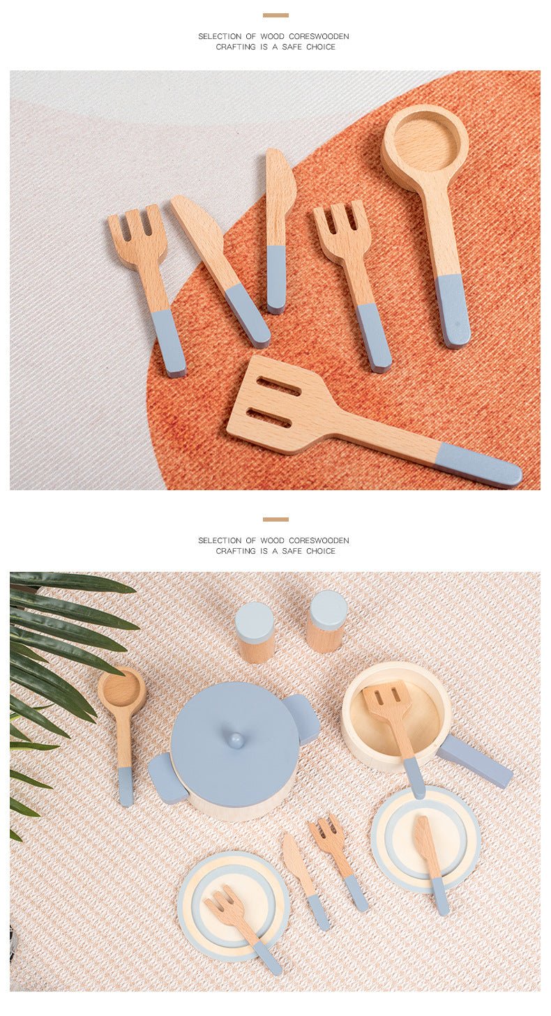 Wooden Play-house Kitchen Toy Set - Tiny Explorers Club