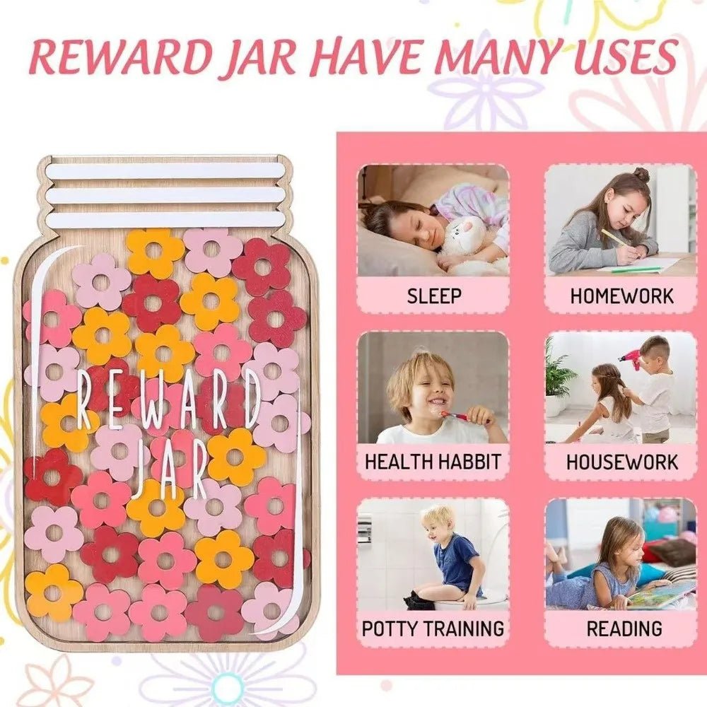 Wooden Positive Behaviour Rewards Jar - Tiny Explorers Club