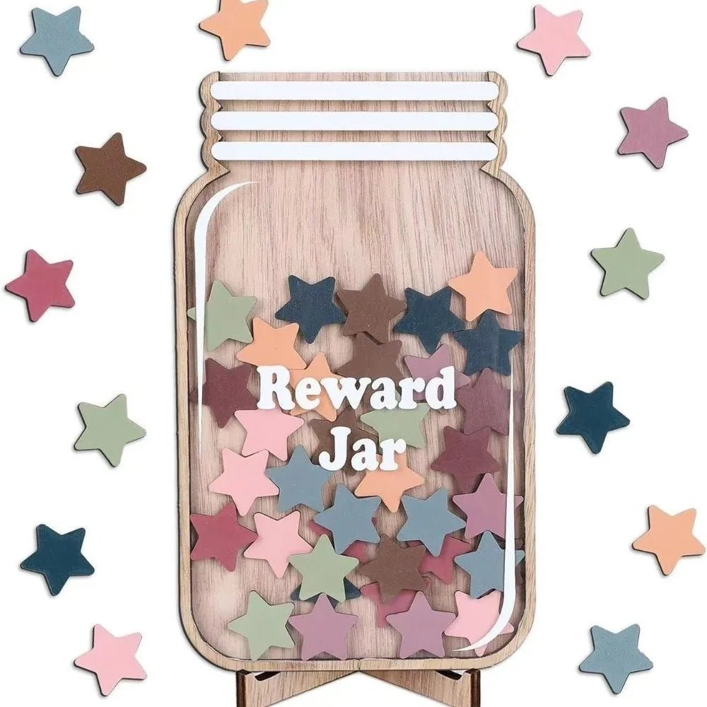 Wooden Positive Behaviour Rewards Jar - Tiny Explorers Club