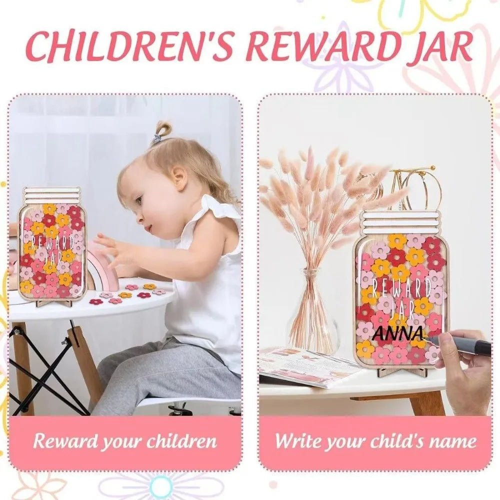 Wooden Positive Behaviour Rewards Jar - Tiny Explorers Club