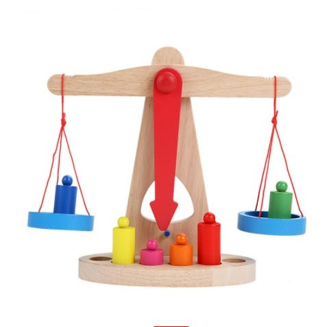 Wooden scales for measuring and weighing - Montessori Maths resources for Children's Learning - Tiny Explorers Club