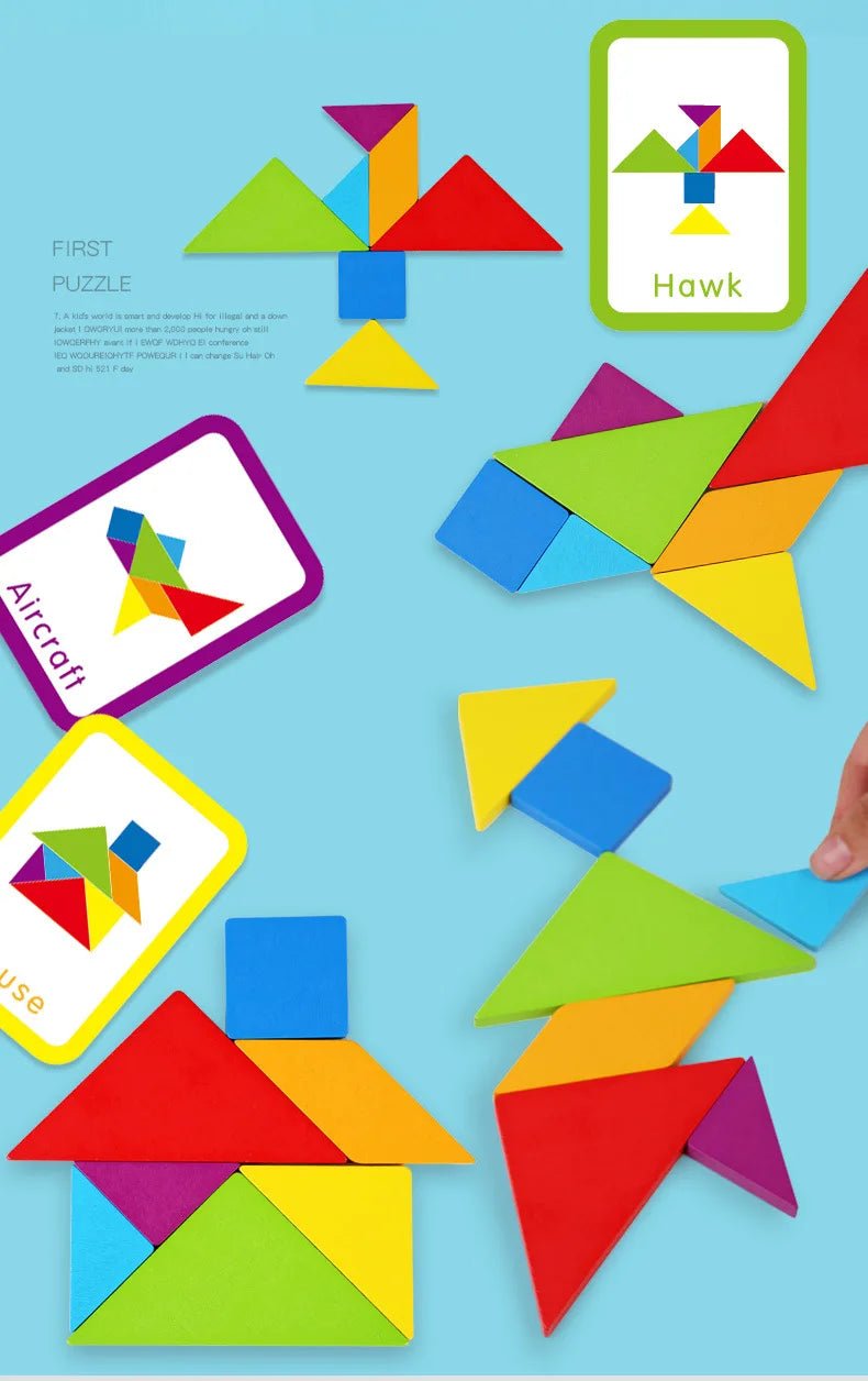 Wooden Tangram Jigsaw - Tiny Explorers Club
