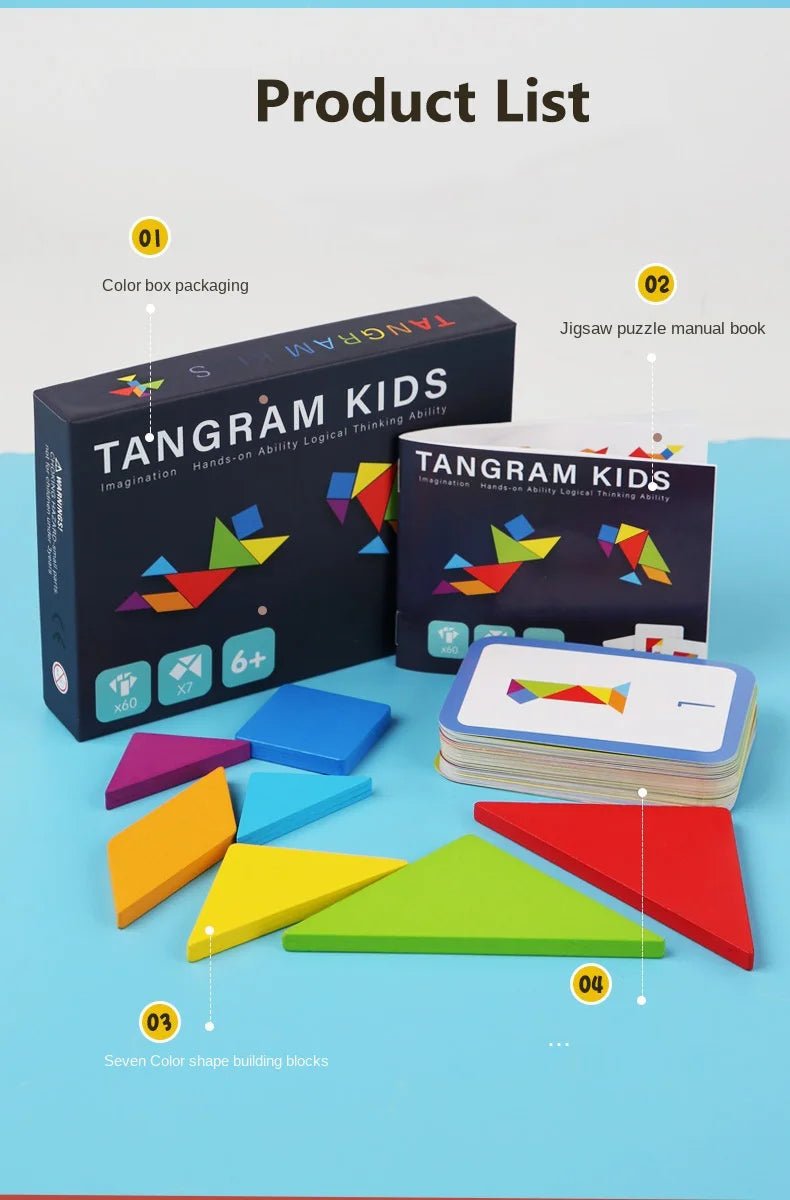 Wooden Tangram Jigsaw - Tiny Explorers Club