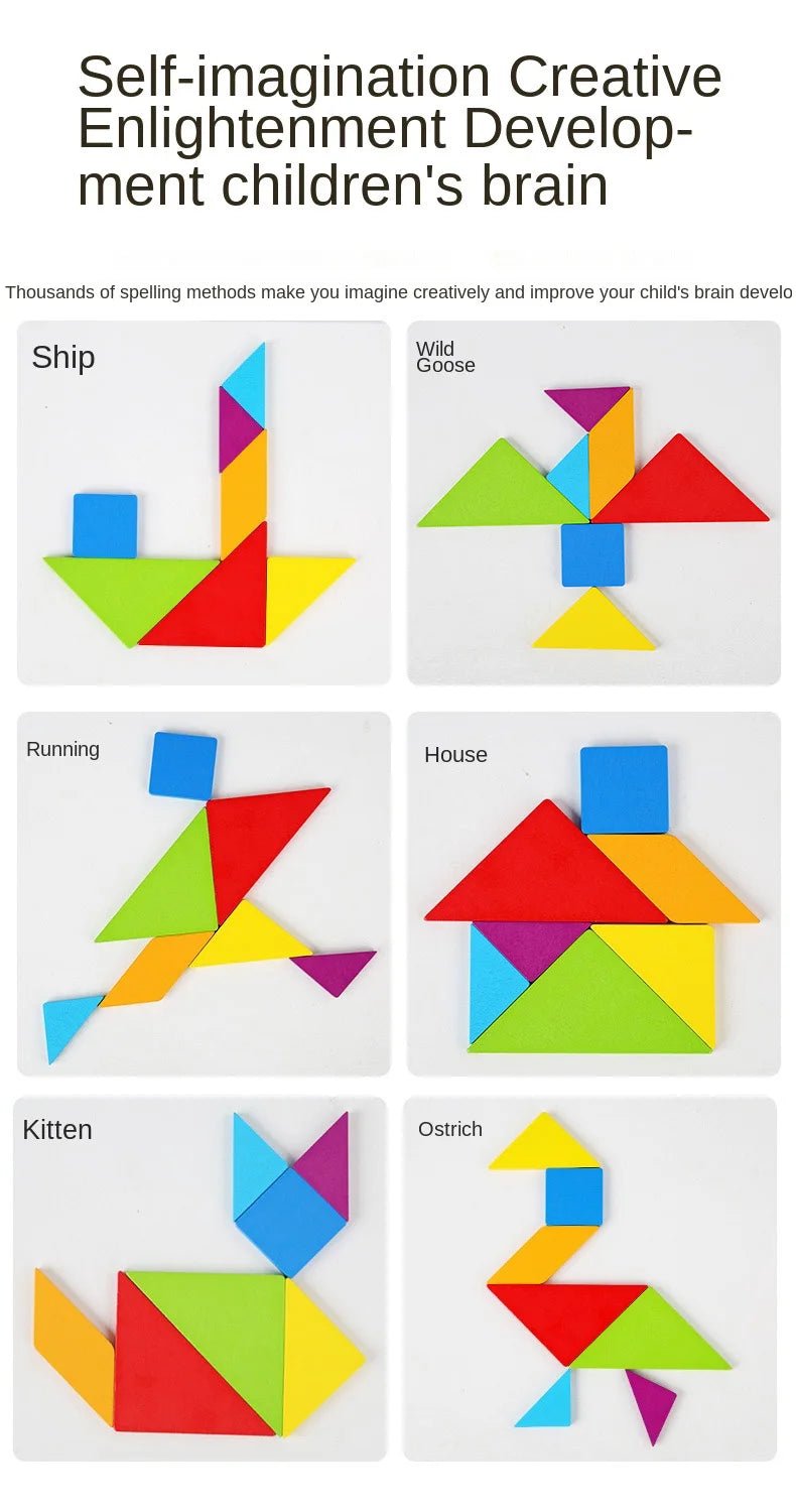 Wooden Tangram Jigsaw - Tiny Explorers Club