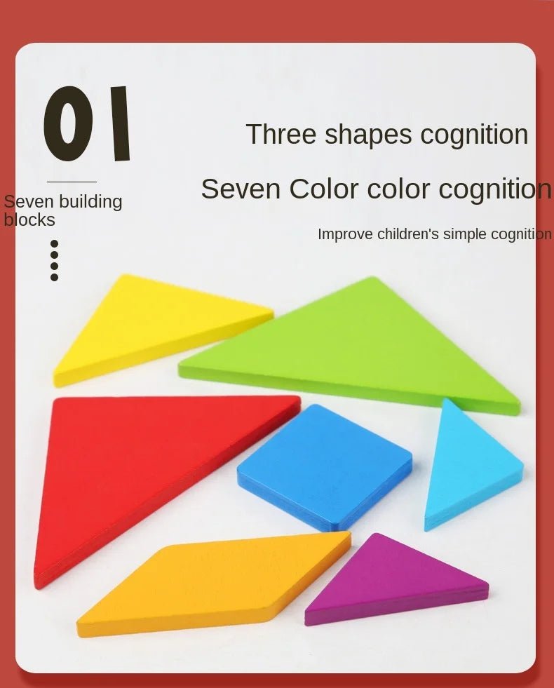 Wooden Tangram Jigsaw - Tiny Explorers Club